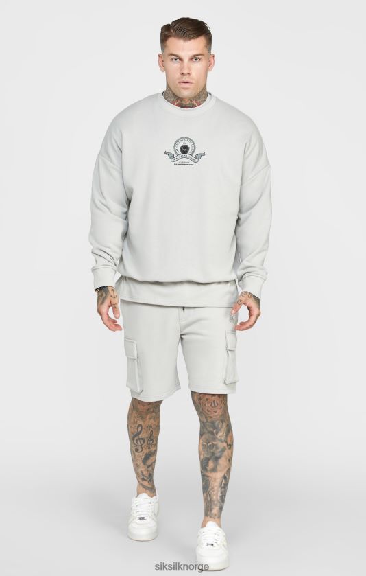SikSilk menn grå varsity genser V8JH48444 klær