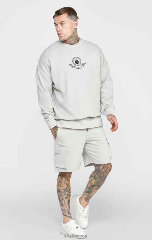 SikSilk menn grå varsity genser V8JH48444 klær
