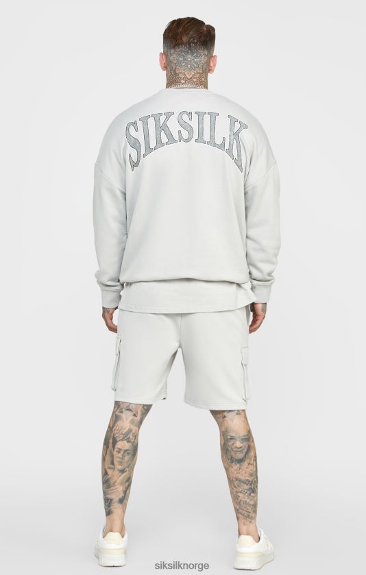 SikSilk menn grå varsity genser V8JH48444 klær