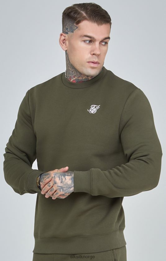 SikSilk menn khaki essensiell sweatshirt V8JH48441 klær