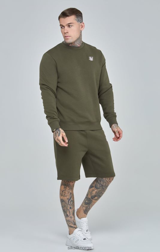 SikSilk menn khaki essensiell sweatshirt V8JH48441 klær