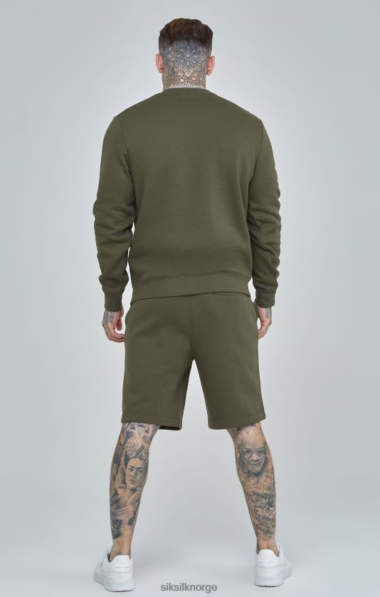 SikSilk menn khaki essensiell sweatshirt V8JH48441 klær