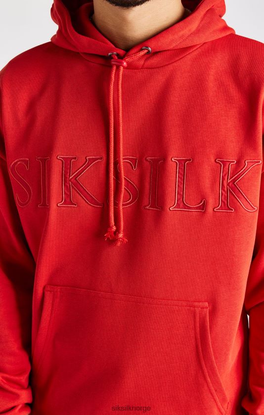 SikSilk menn rød applikasjon hettegenser V8JH48424 klær