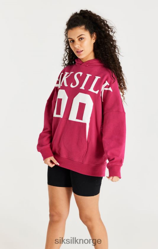 SikSilk menn rosa hettegenser med avslappet passform V8JH48459 klær