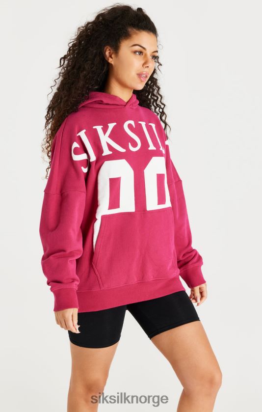 SikSilk menn rosa hettegenser med avslappet passform V8JH48459 klær