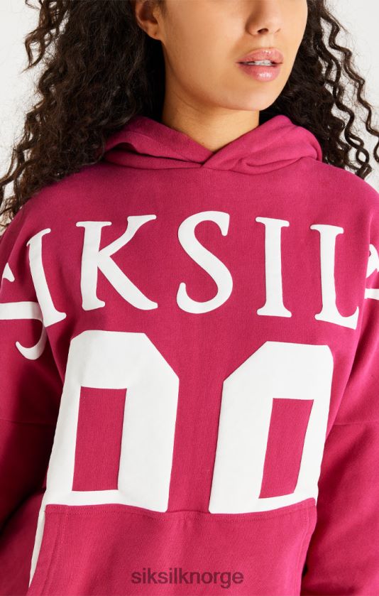 SikSilk menn rosa hettegenser med avslappet passform V8JH48459 klær