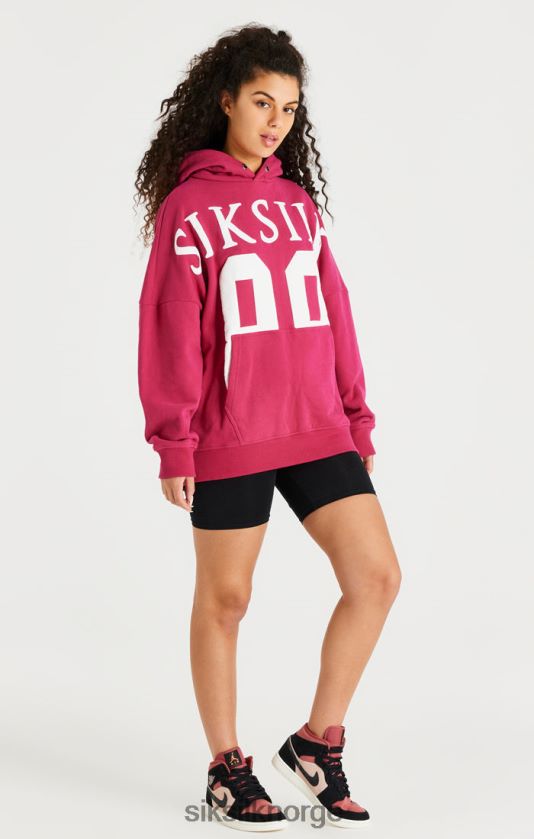 SikSilk menn rosa hettegenser med avslappet passform V8JH48459 klær