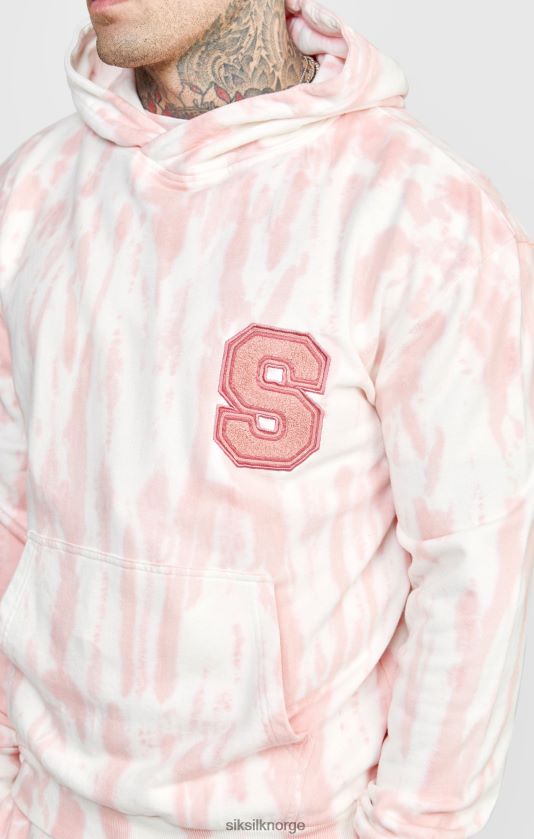 SikSilk menn rosa tie dye hettegenser V8JH48421 klær