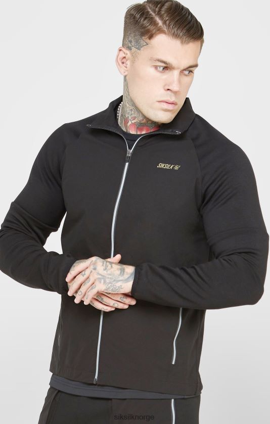 SikSilk menn svart sportsglidelås V8JH48428 klær