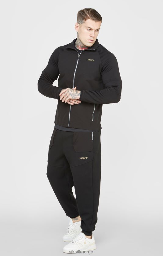 SikSilk menn svart sportsglidelås V8JH48428 klær