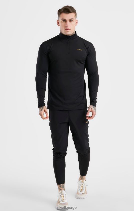 SikSilk menn svart sportsglidelås V8JH48449 klær