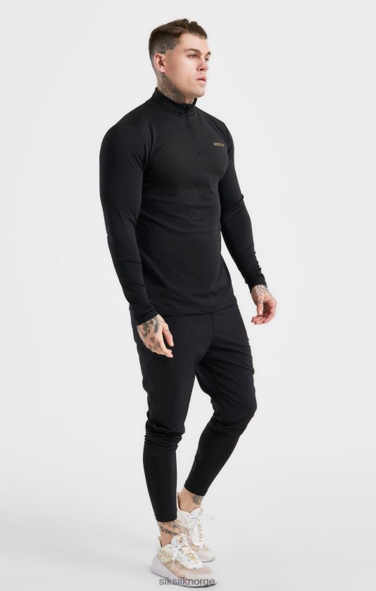 SikSilk menn svart sportsglidelås V8JH48449 klær