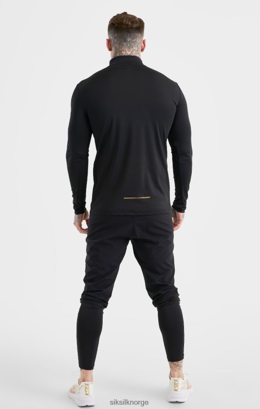 SikSilk menn svart sportsglidelås V8JH48449 klær