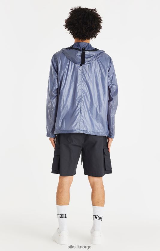 SikSilk menn pakket nylon jakke med glidelås - marine V8JH48499 klær