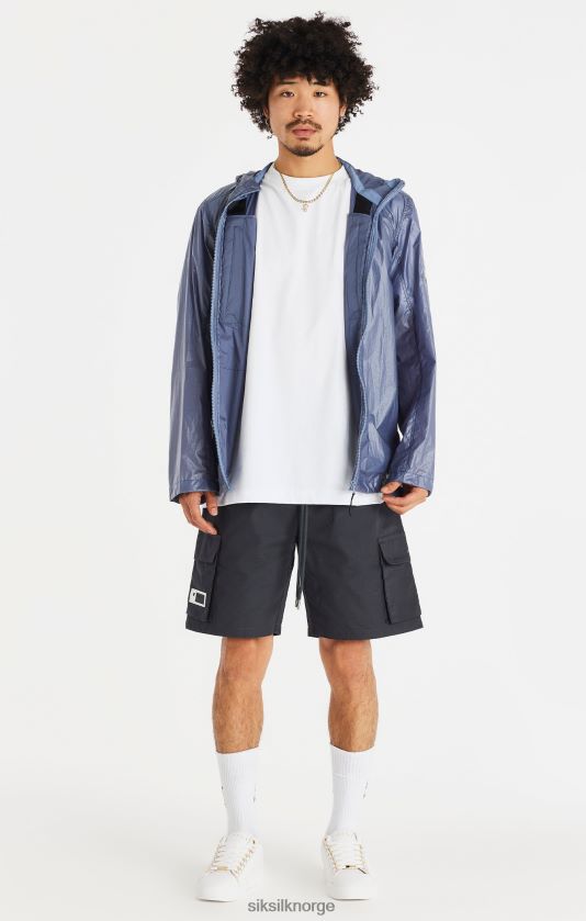 SikSilk menn pakket nylon jakke med glidelås - marine V8JH48499 klær