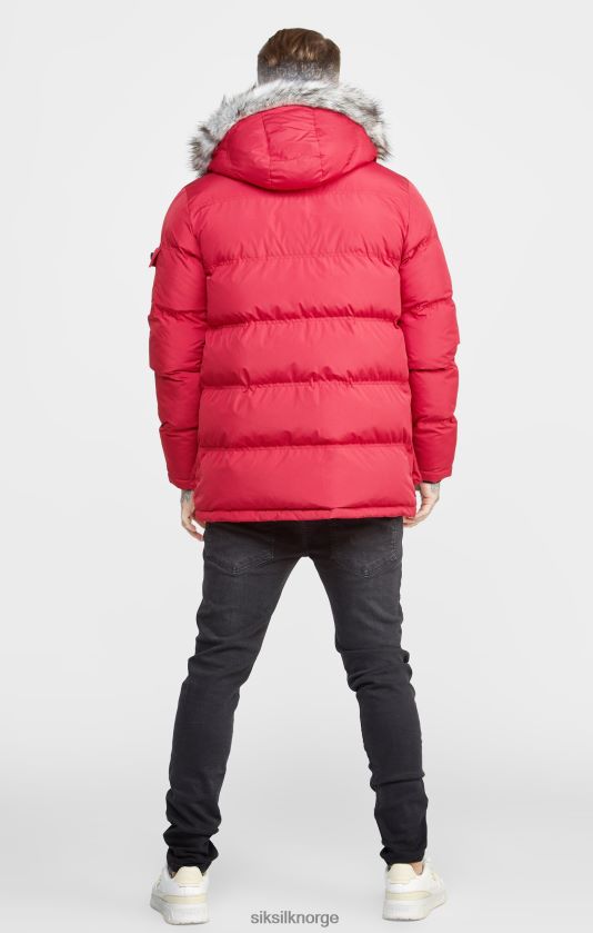 SikSilk menn rød arktisk parkas V8JH48470 klær