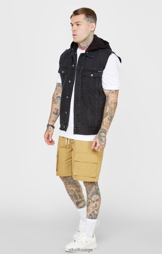 SikSilk menn svart hettejakke V8JH48472 klær