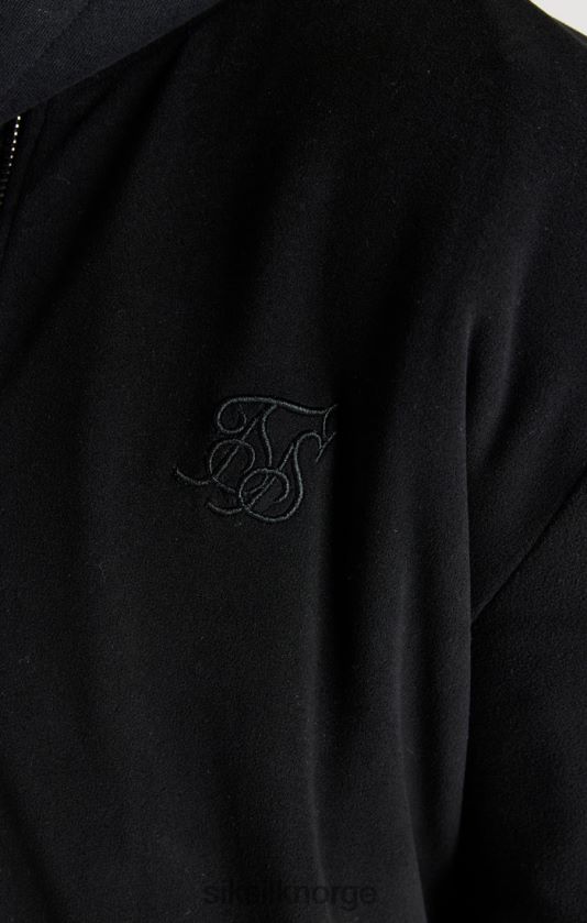 SikSilk menn svart refleks bomberjakke V8JH48475 klær