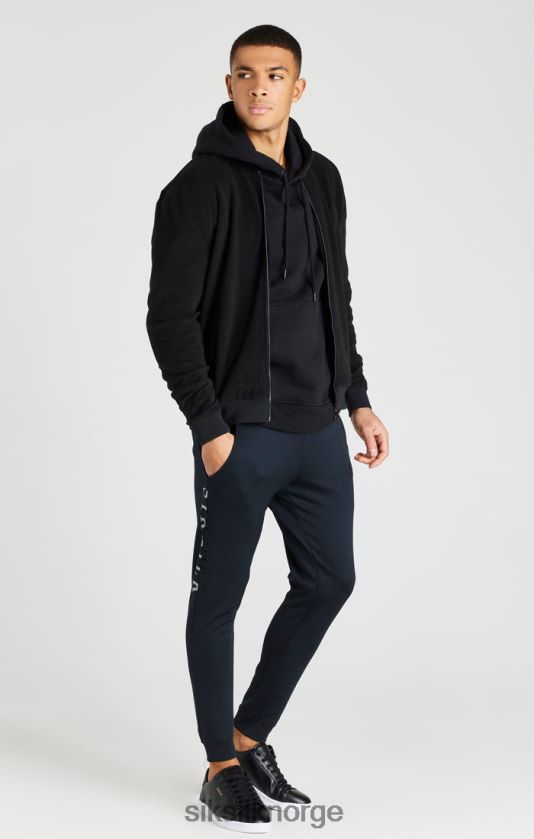 SikSilk menn svart refleks bomberjakke V8JH48475 klær