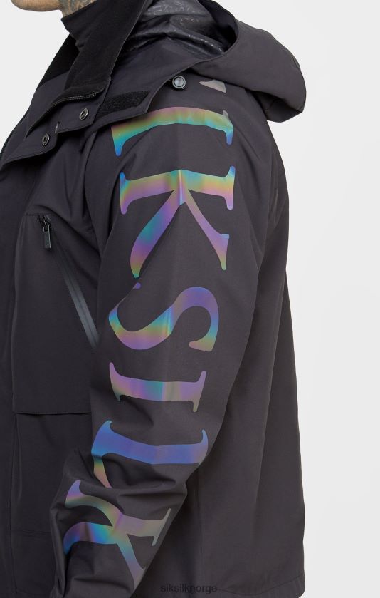 SikSilk menn svart teknisk jakke V8JH48484 klær