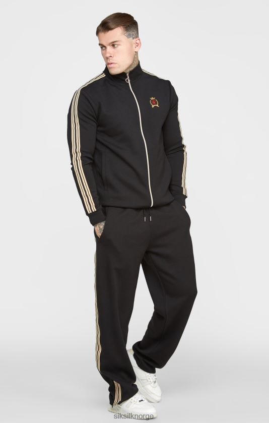 SikSilk menn svart treningsjakke med trakter V8JH48476 klær