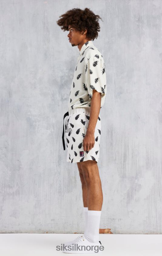 SikSilk x menn space jam ecru print oversized skjorte V8JH48463 klær