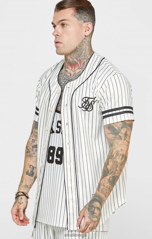 SikSilk menn beige baseballtrøye V8JH48391 klær
