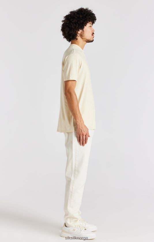 SikSilk menn beige t-skjorte med høy hals V8JH48378 klær