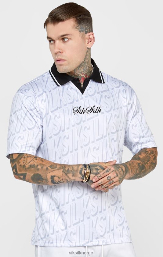 SikSilk menn hvit fotballtrøye V8JH48380 klær