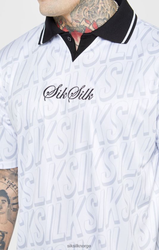 SikSilk menn hvit fotballtrøye V8JH48380 klær
