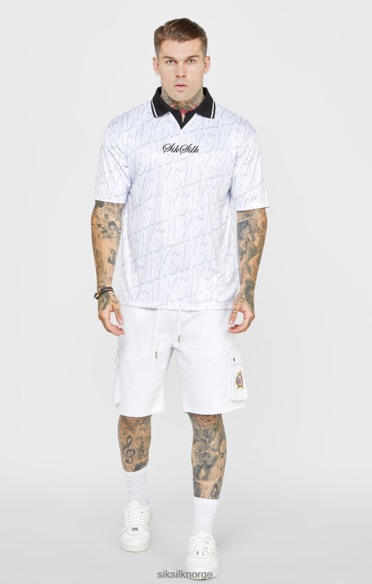 SikSilk menn hvit fotballtrøye V8JH48380 klær
