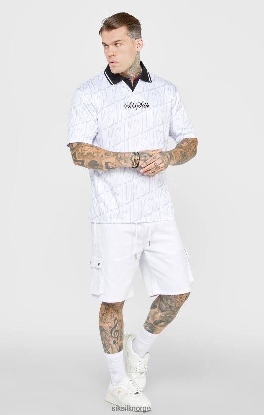 SikSilk menn hvit fotballtrøye V8JH48380 klær