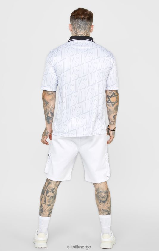 SikSilk menn hvit fotballtrøye V8JH48380 klær