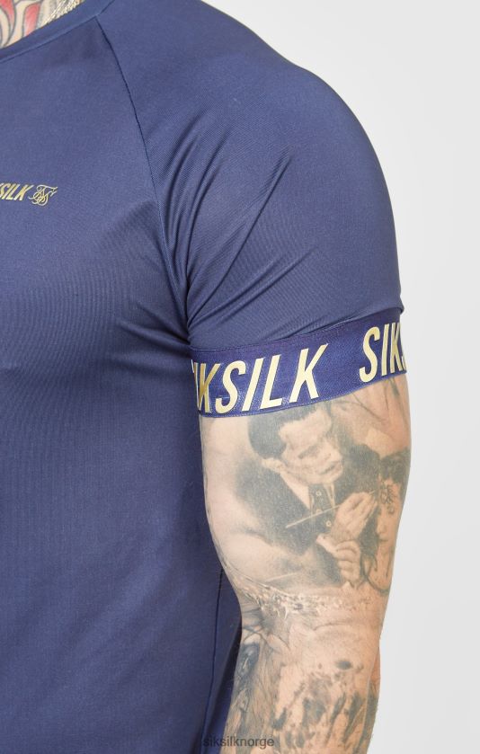 SikSilk menn marineblå sports-t-skjorte V8JH48371 klær