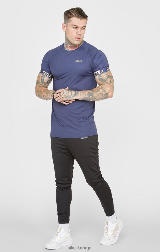 SikSilk menn marineblå sports-t-skjorte V8JH48371 klær