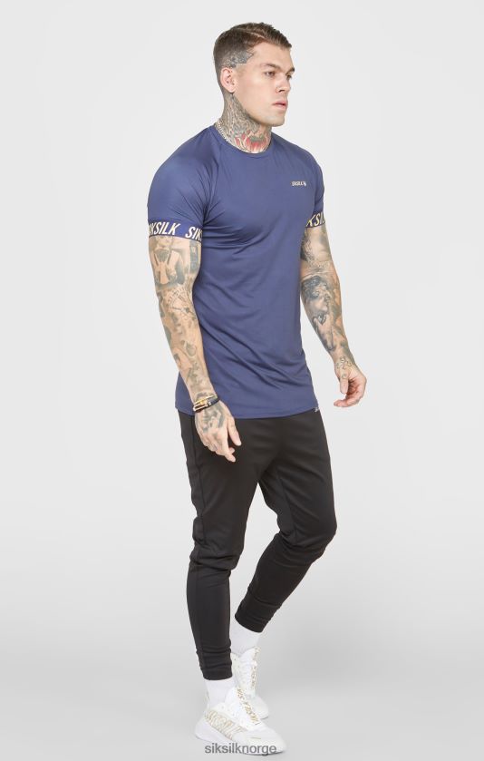 SikSilk menn marineblå sports-t-skjorte V8JH48371 klær