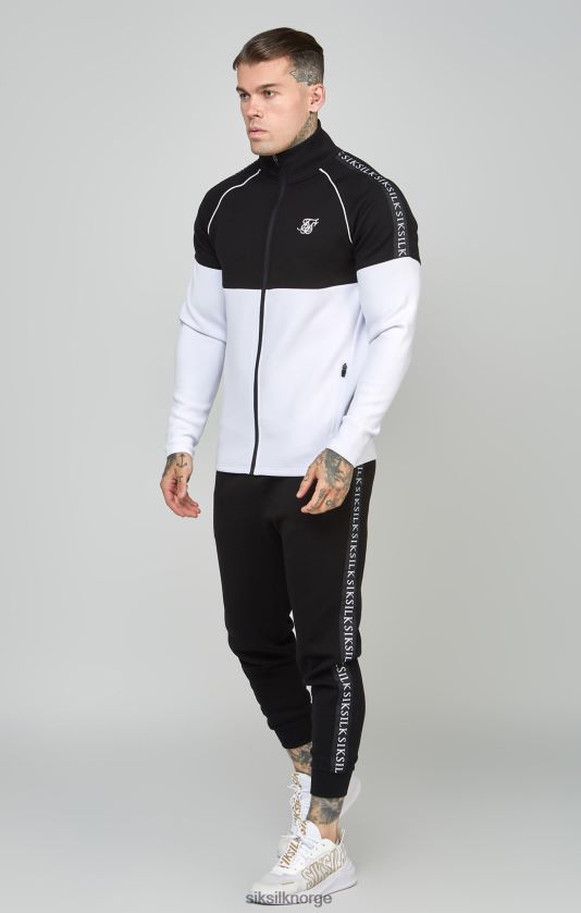 SikSilk menn svart tapet 1/4 glidelås topp & joggersett V8JH48505 klær