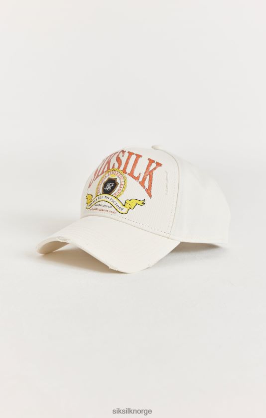 SikSilk unisex ecru retro distressed trucker cap V8JH48240 tilbehør
