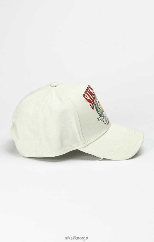 SikSilk unisex ecru varsity trucker cap V8JH48228 tilbehør