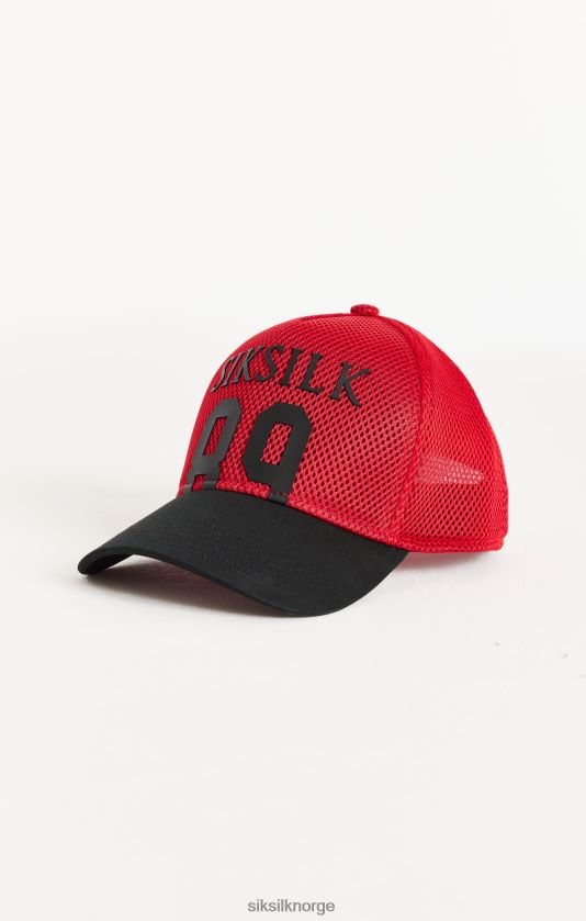 SikSilk unisex rød full mesh 89 trucker cap V8JH48241 tilbehør