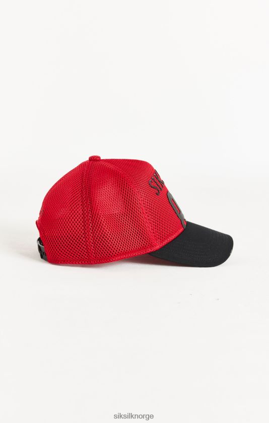SikSilk unisex rød full mesh 89 trucker cap V8JH48241 tilbehør